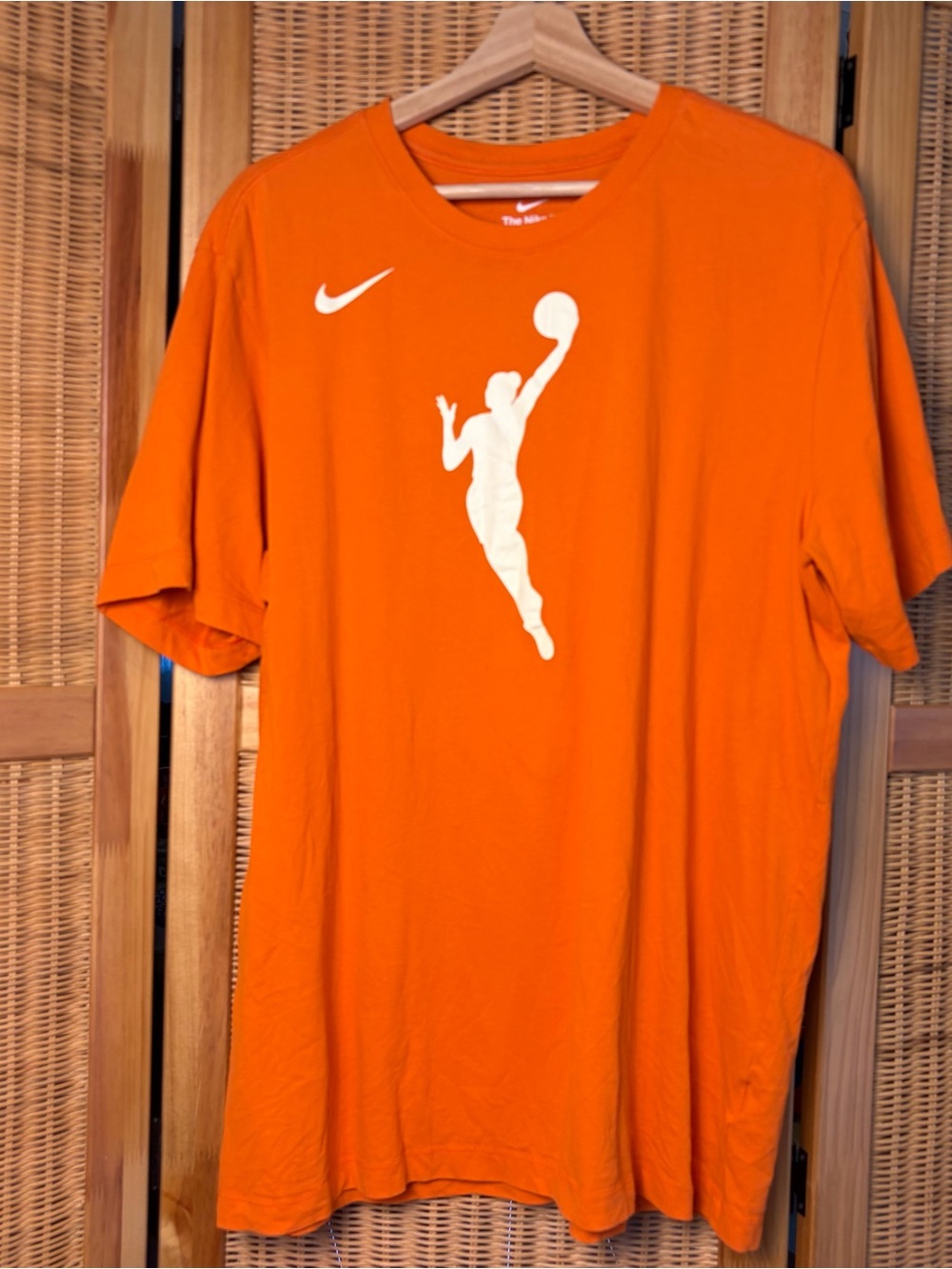 Nike Orange WNBA Dri-fit Tee with White logo sz xL
